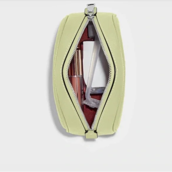 Coach Wristlet & makeup bag. Sv/pale lime. New  with tags on both. - Picture 5 of 11